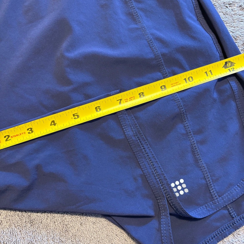 Title Nine Original Anti Run 7" Nimblene Shorts XL Blue Stretch Athletic Hiking - Picture 9 of 9